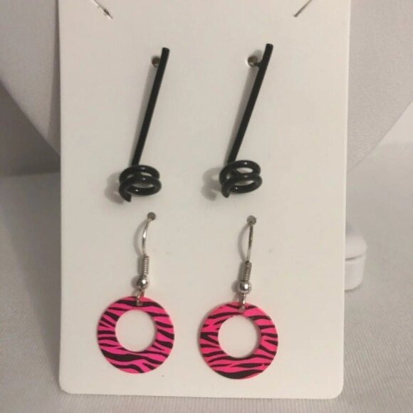 Retro 80's Style Fashion Earrings 4 Pairs - Picture 2 of 9